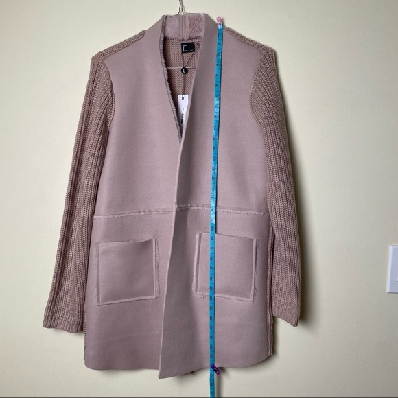 NEW LOVE TOKEN Knit Cardigan w/Faux Fur. Size M - Picture 5 of 10